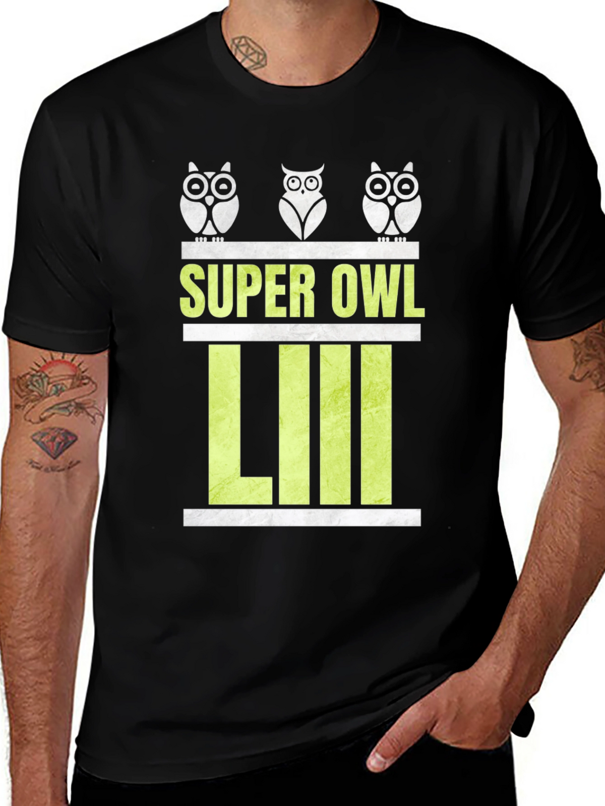 Super Owl LIII Black Graphic Tee