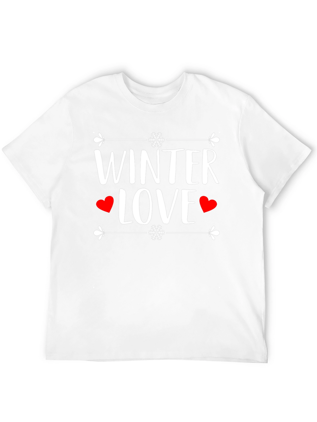 Winter Love Graphic Tee Shirt - Black
