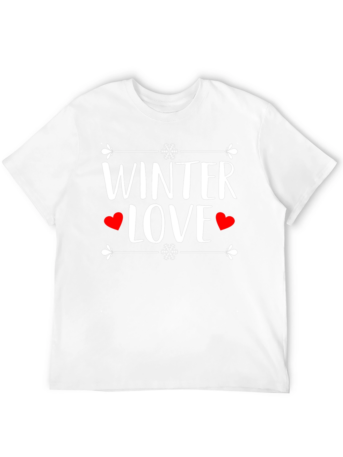 Winter Love Graphic Tee Shirt - Black