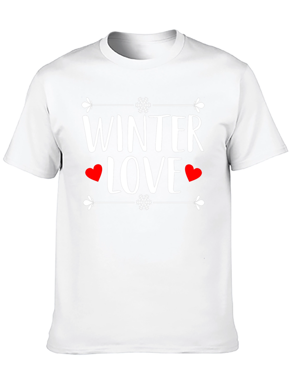 Winter Love Graphic Tee Shirt - Black