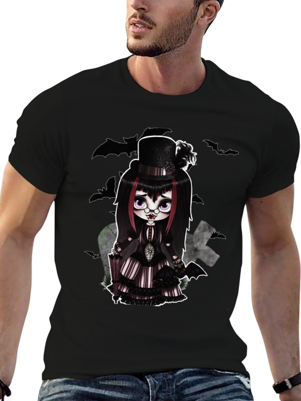 Gothic Doll T-Shirt - Creepy Cute Style