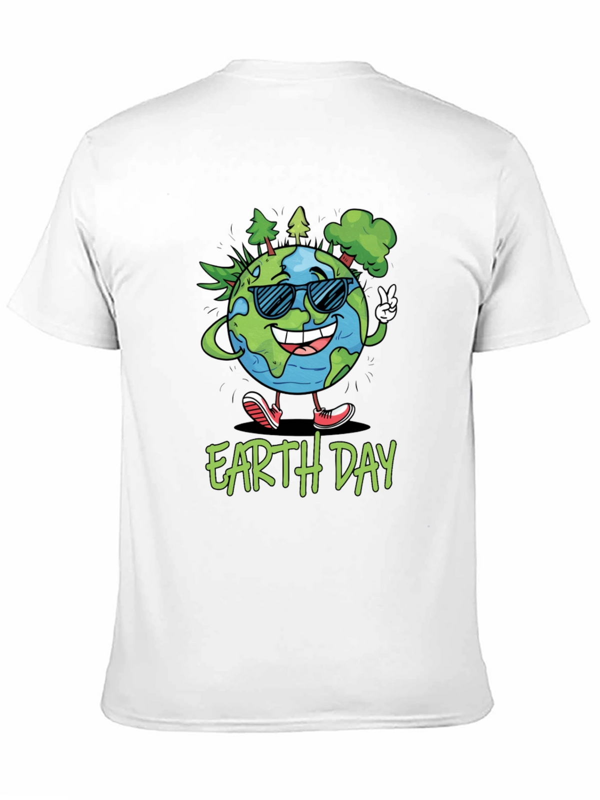 Earth Day T-Shirt - Cartoon Globe Graphic Tee