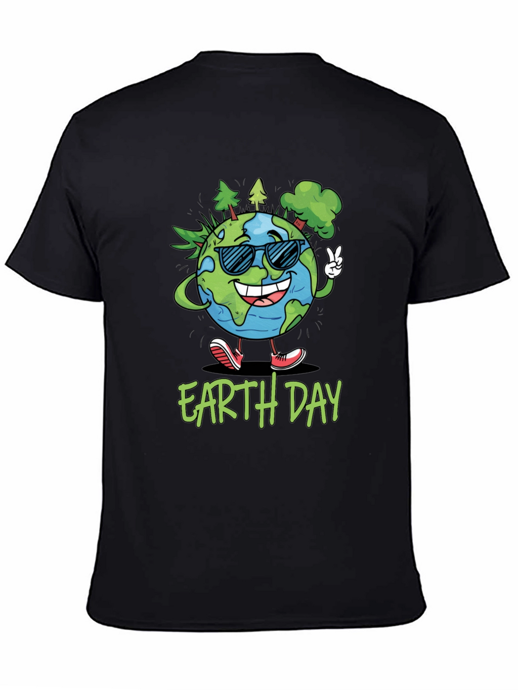 Earth Day T-Shirt - Cartoon Globe Graphic Tee