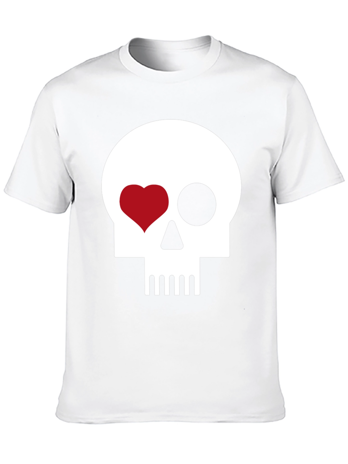 Skull Heart Eye Black T-Shirt