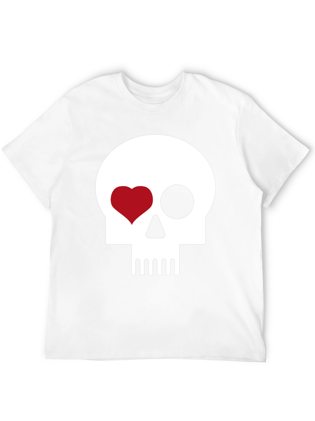 Skull Heart Eye Black T-Shirt