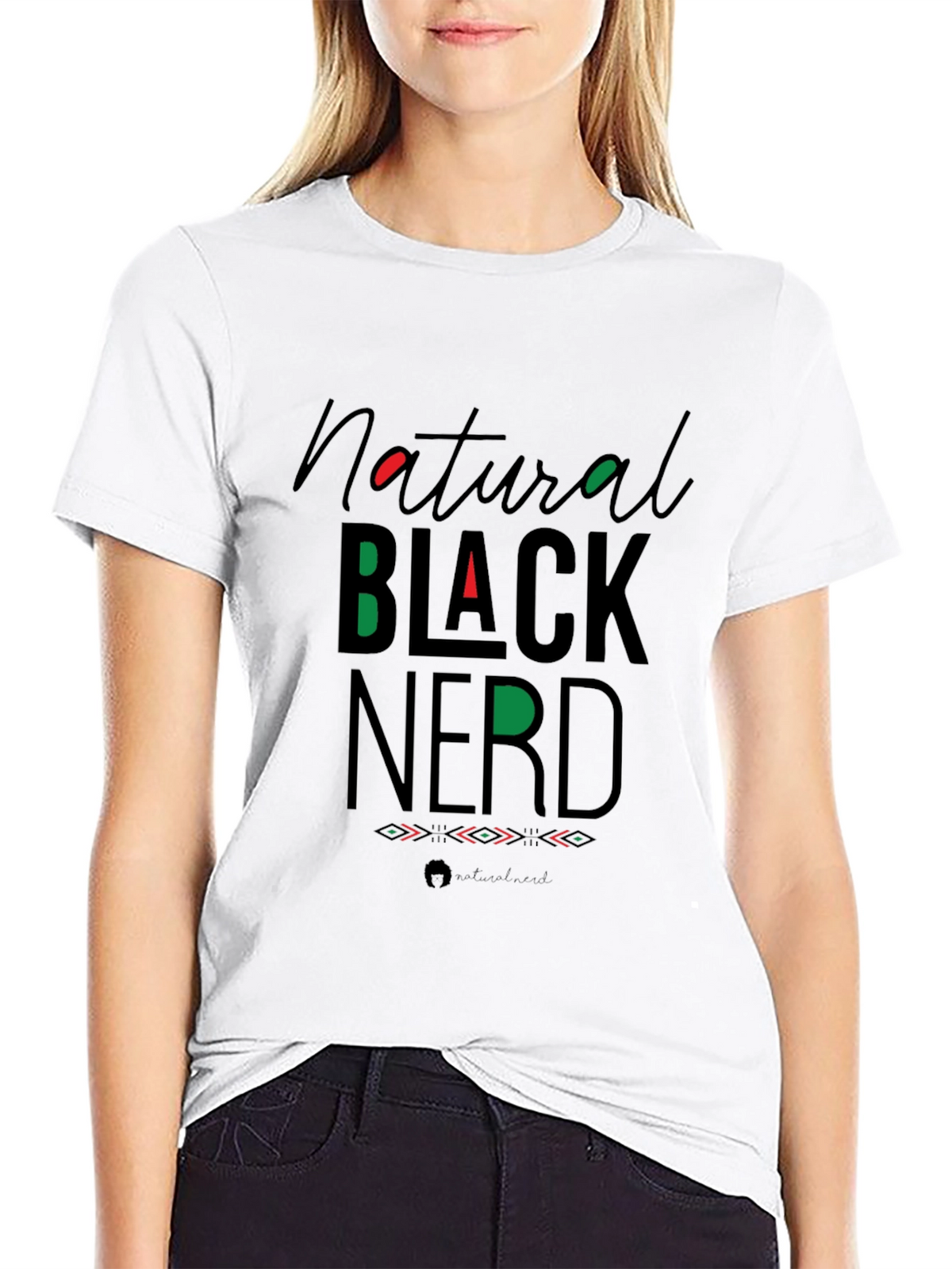 Natural Black Nerd Graphic Tee