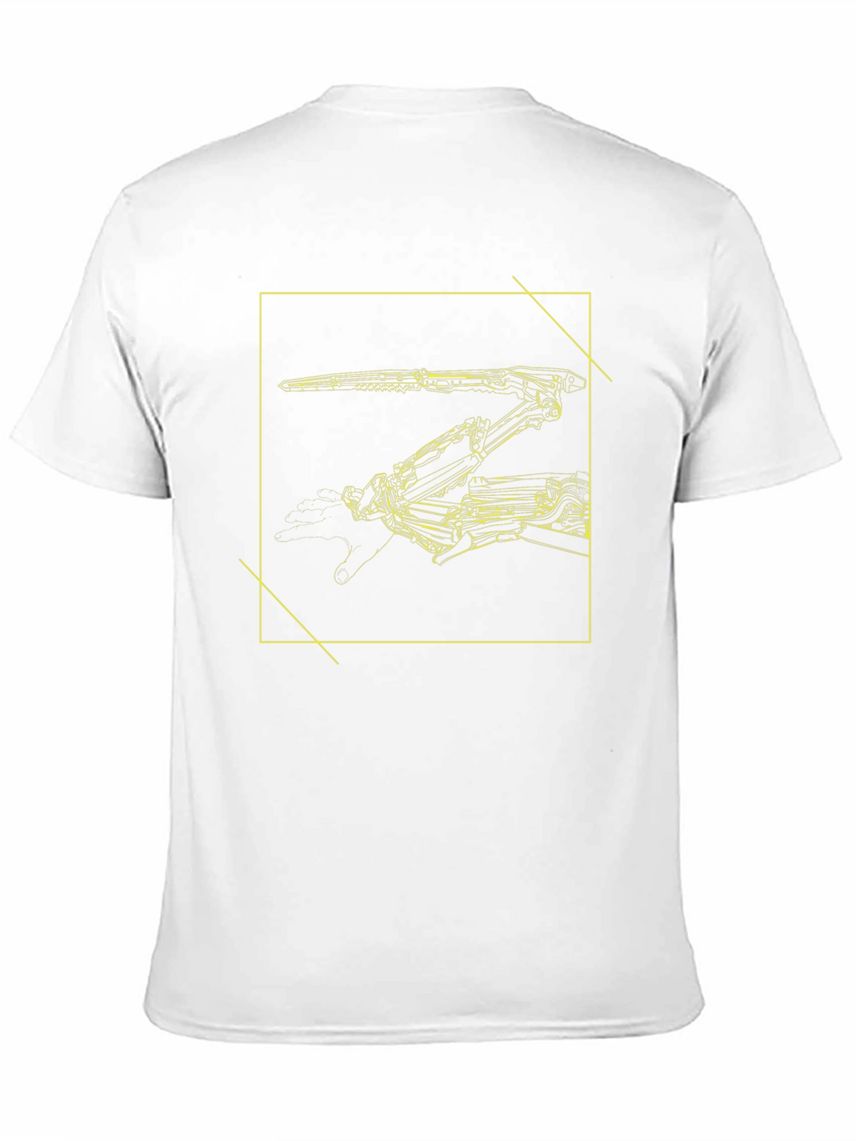 Futuristic Robot Arm Graphic Black Tee