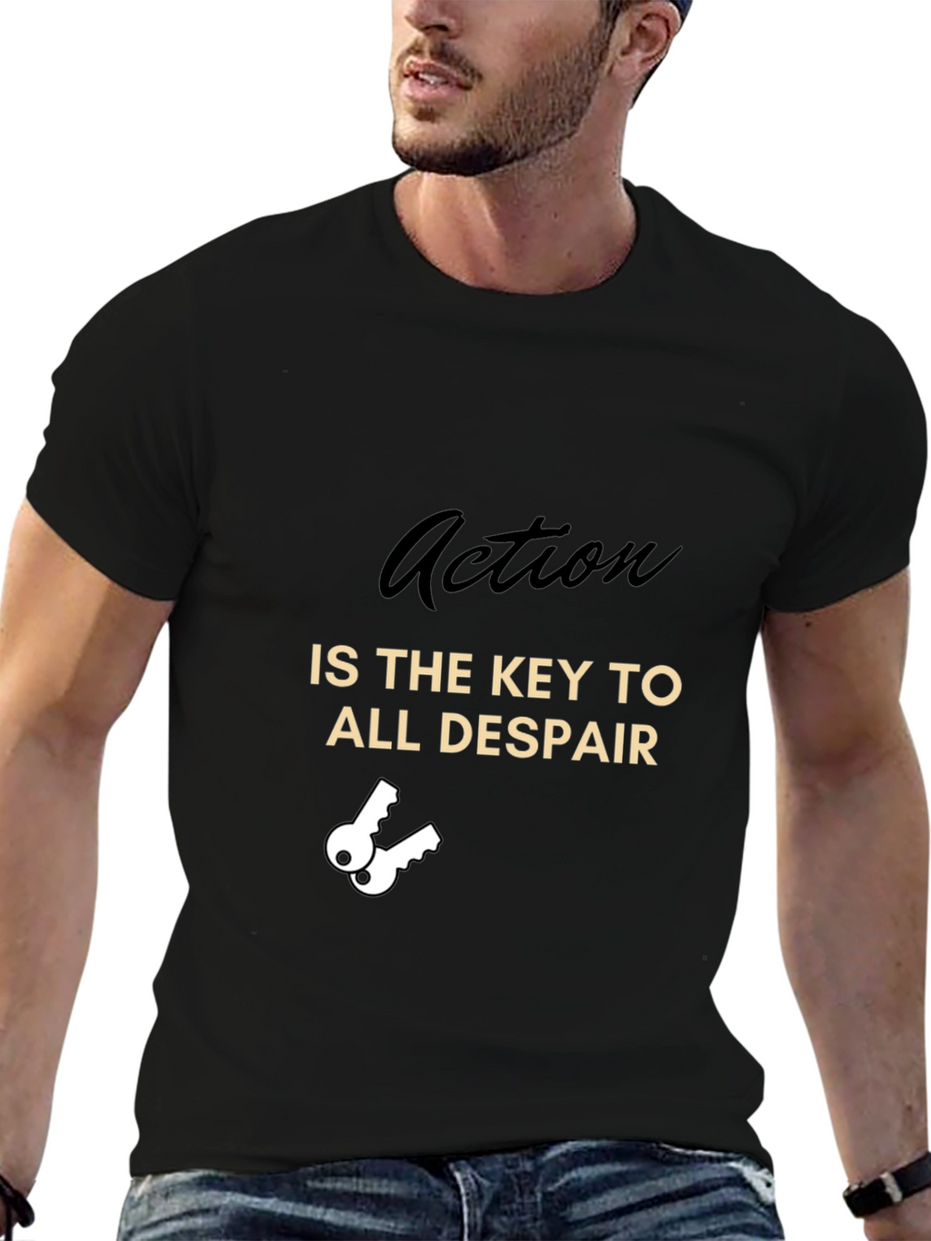 Action is the Key Graphic T-Shirt