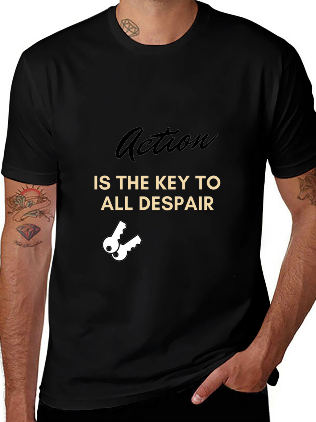 Action is the Key Graphic T-Shirt