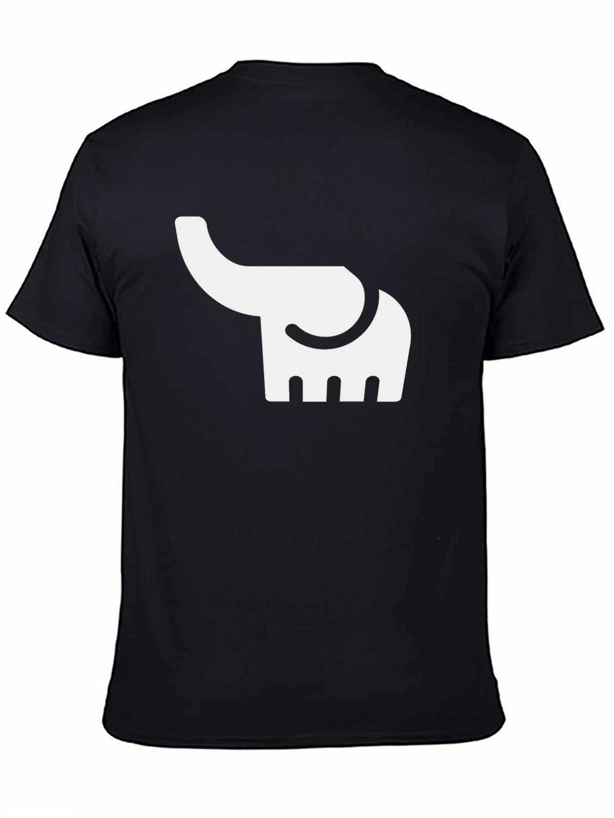 Elephant Graphic Tee - Black Cotton Casual