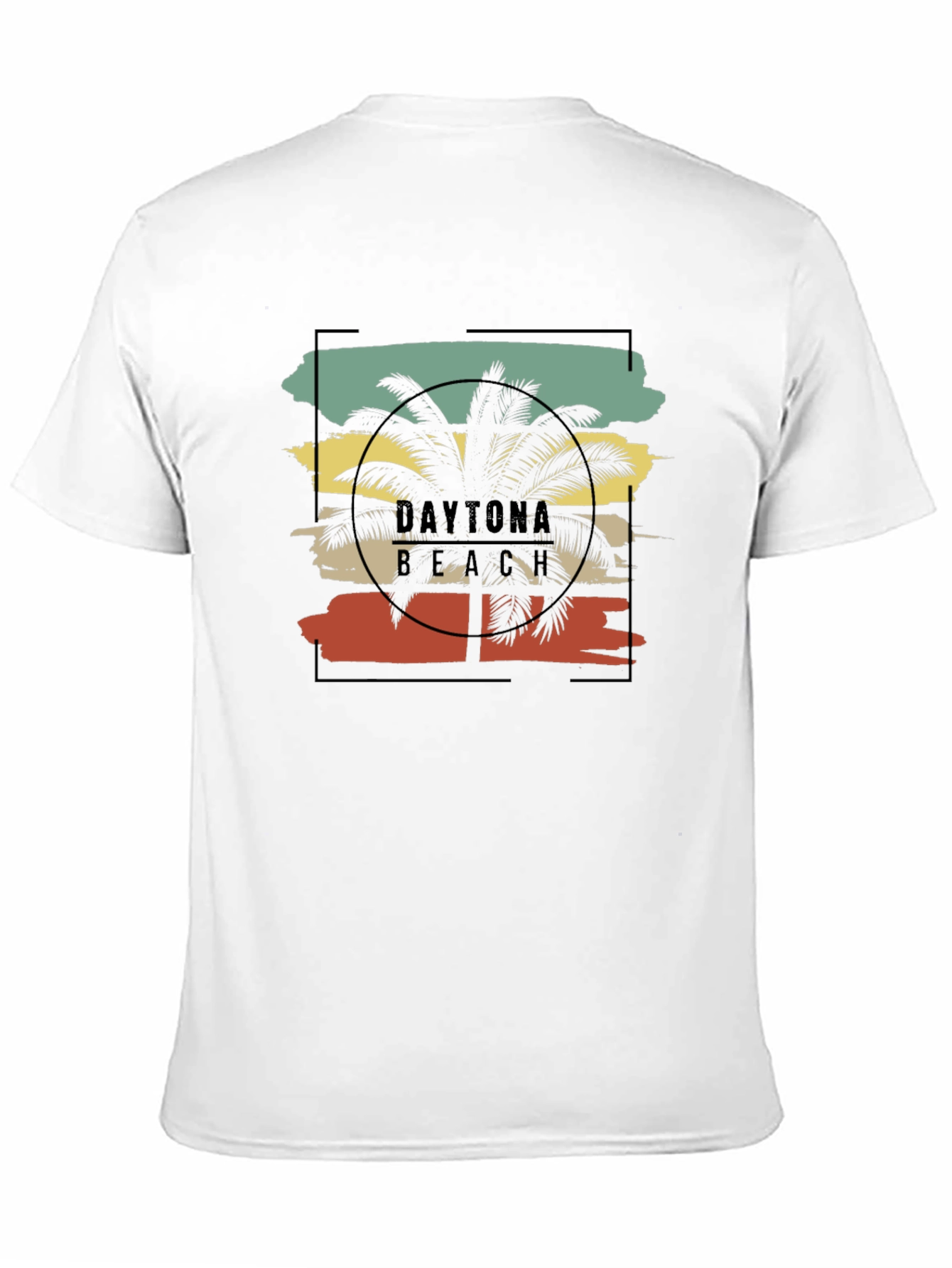 Daytona Beach Palm Tree Black T-Shirt