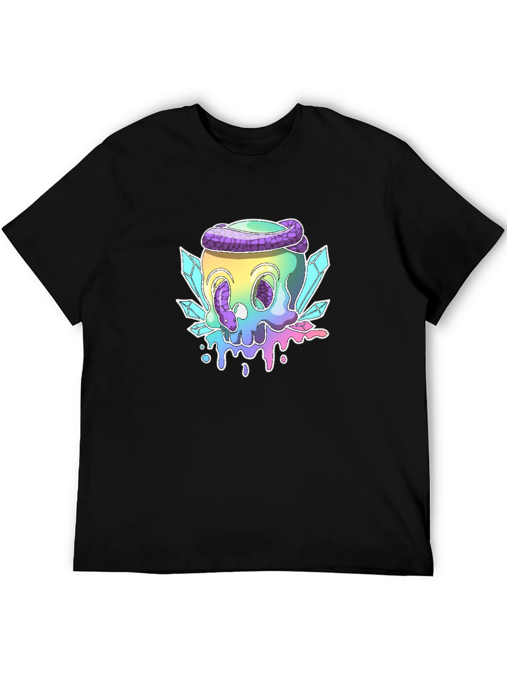 Skull & Snake Graphic Tee - Black