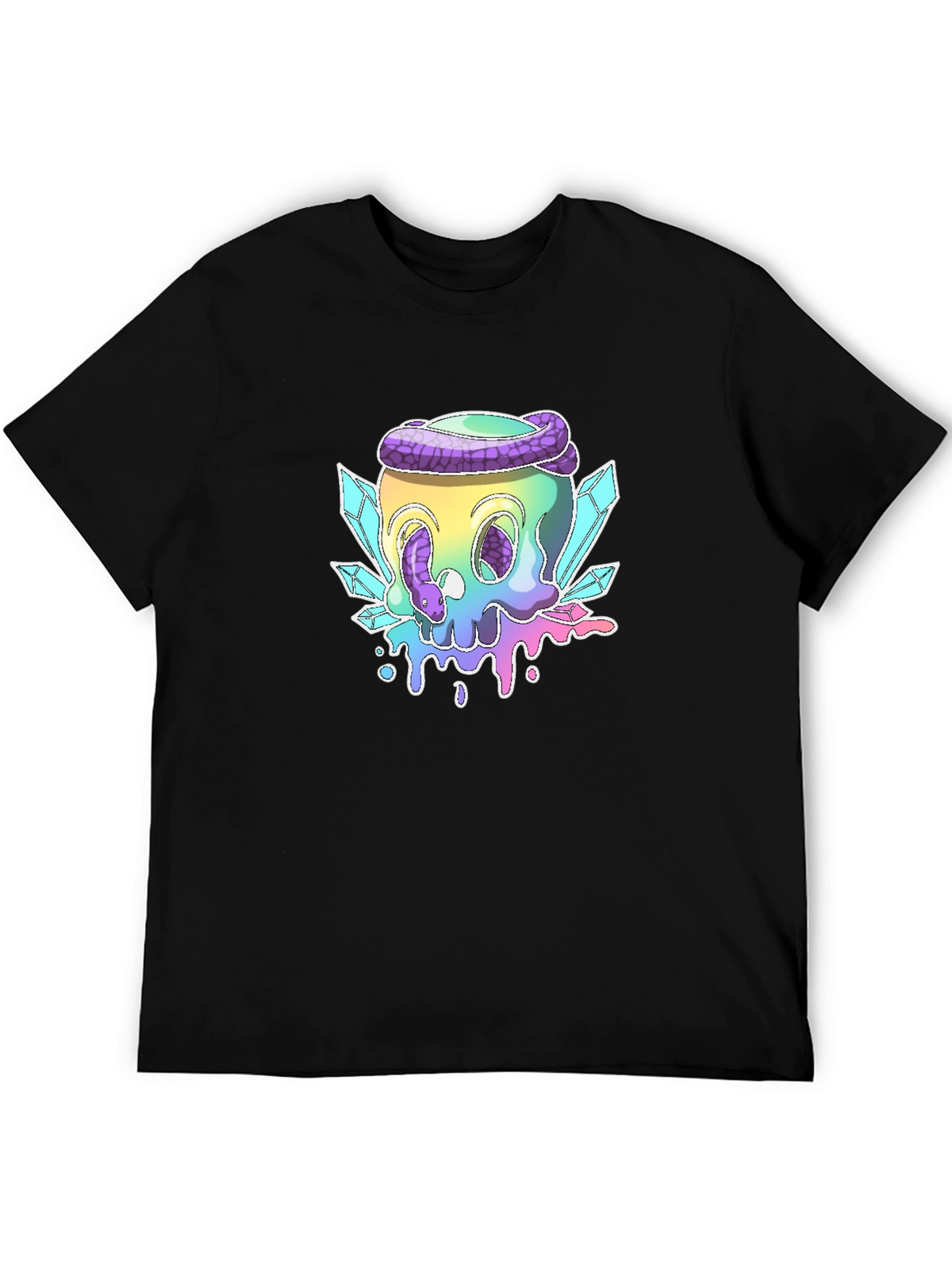 Skull & Snake Graphic Tee - Black
