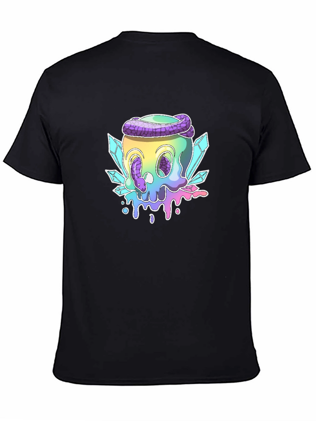 Skull & Snake Graphic Tee - Black