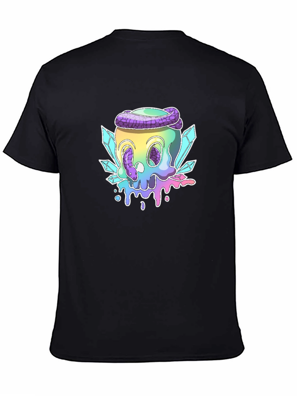 Skull & Snake Graphic Tee - Black