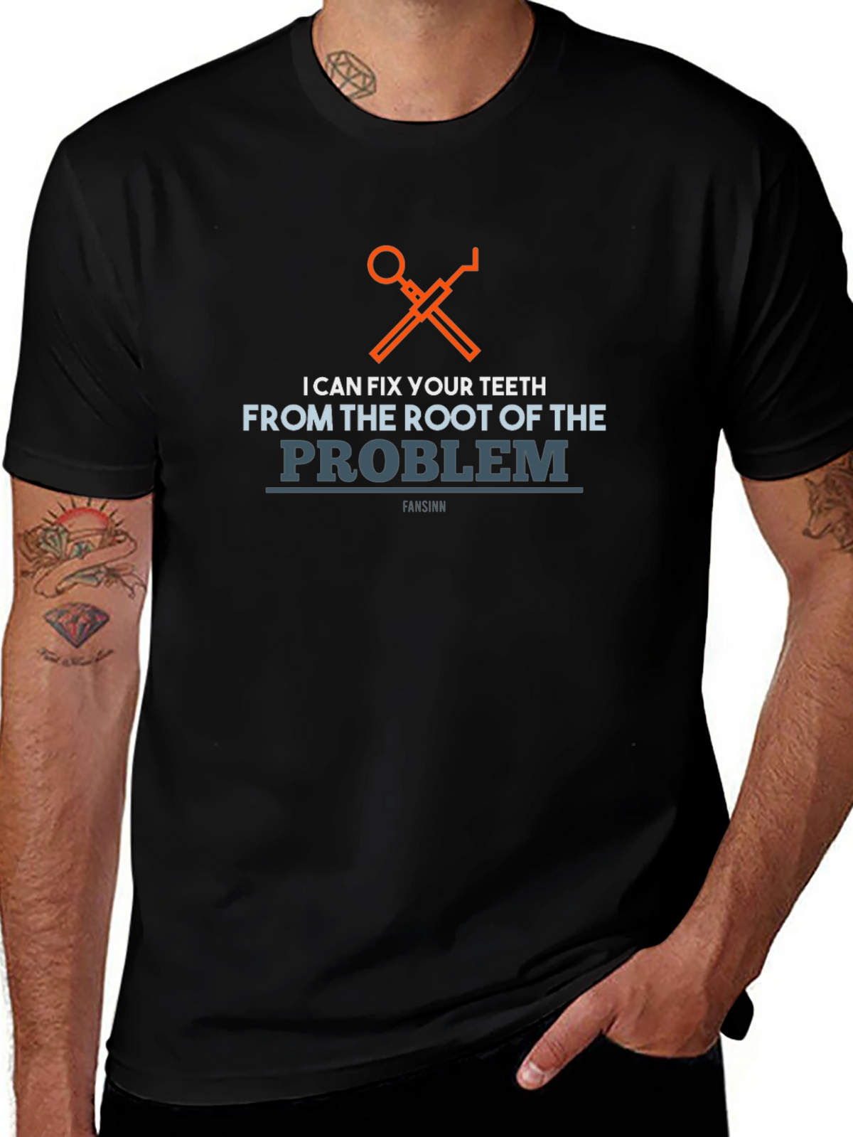 Dentist Humor T-Shirt: Root of the Problem Tee