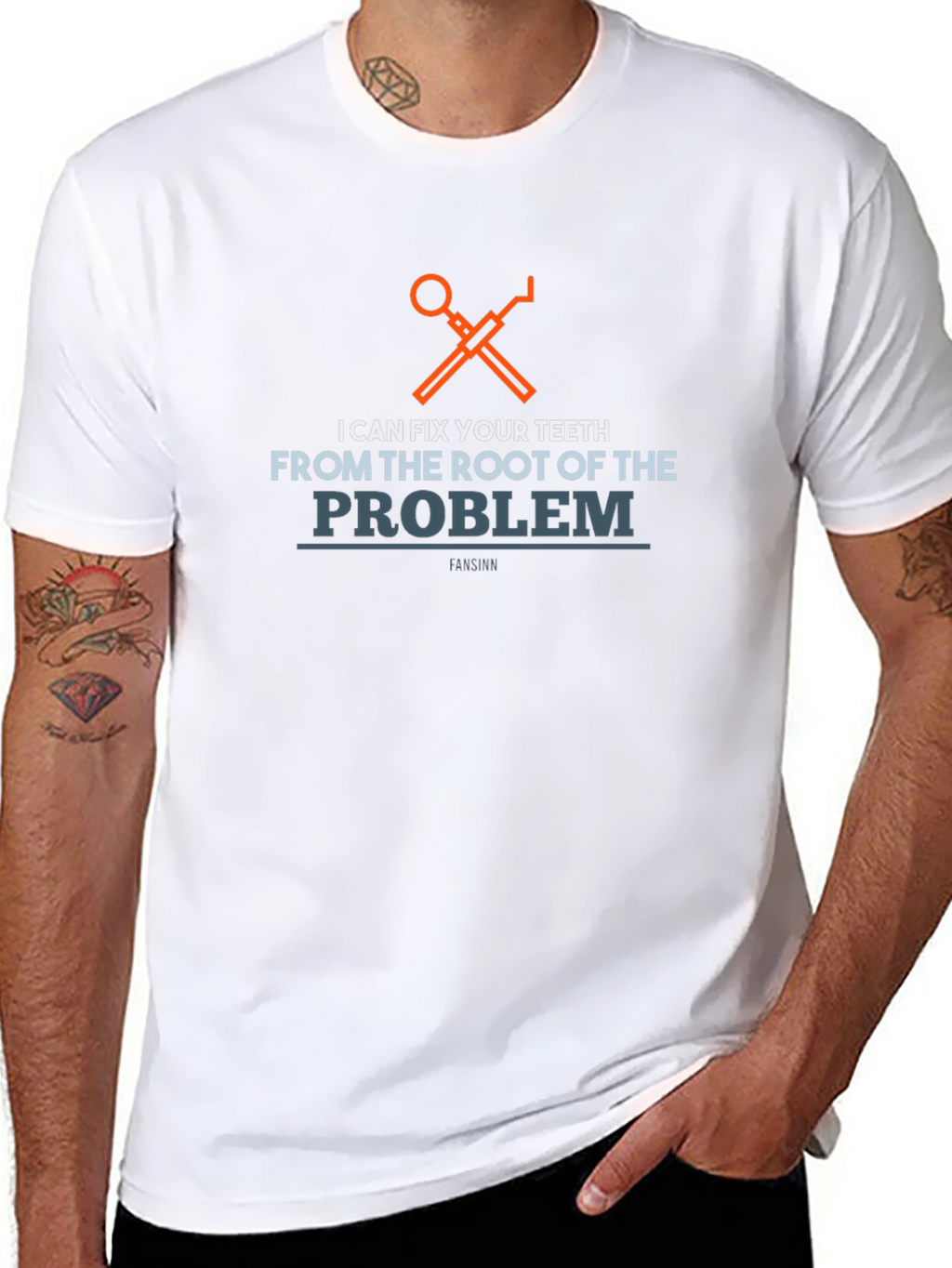 Dentist Humor T-Shirt: Root of the Problem Tee