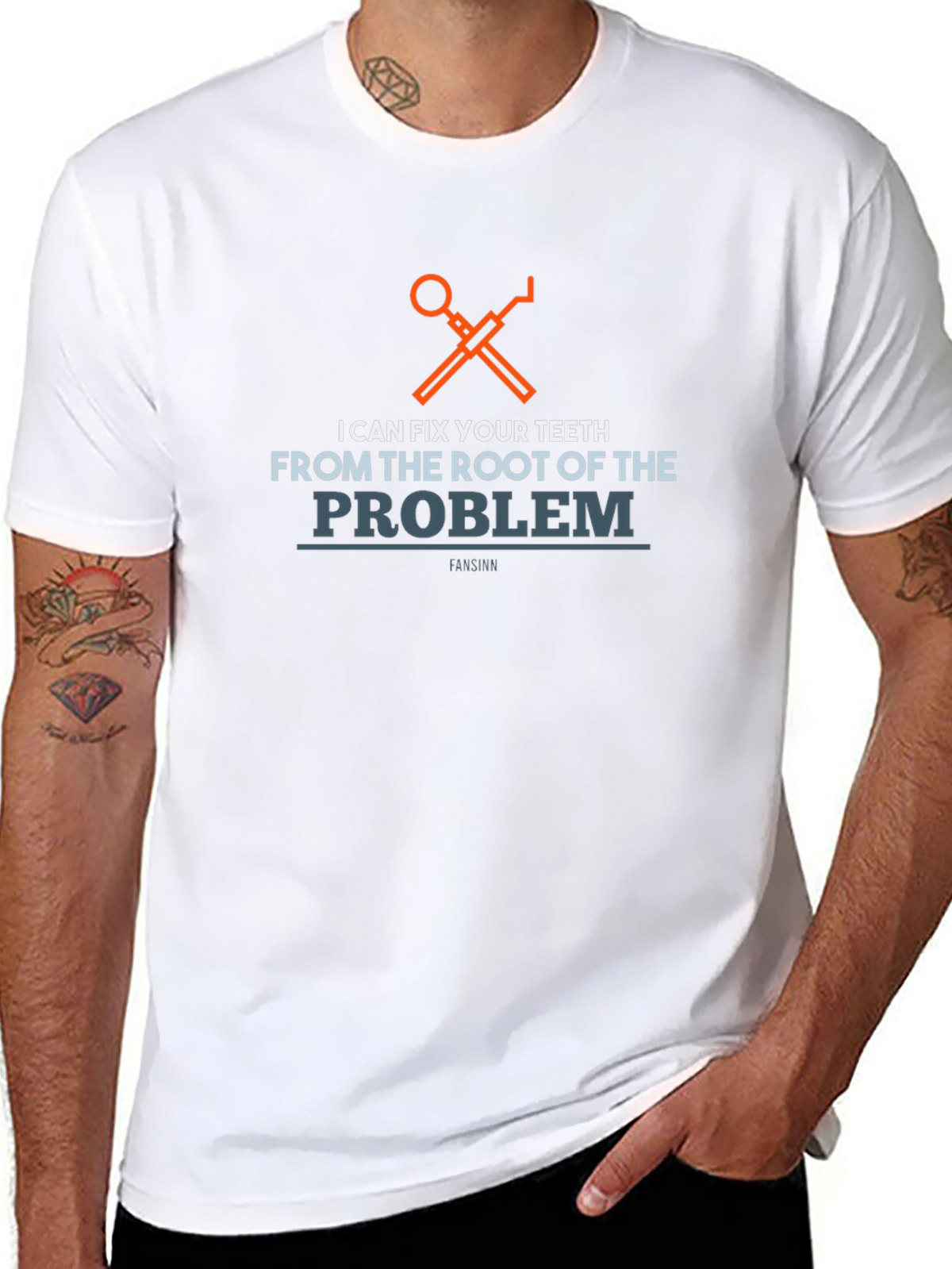 Dentist Humor T-Shirt: Root of the Problem Tee