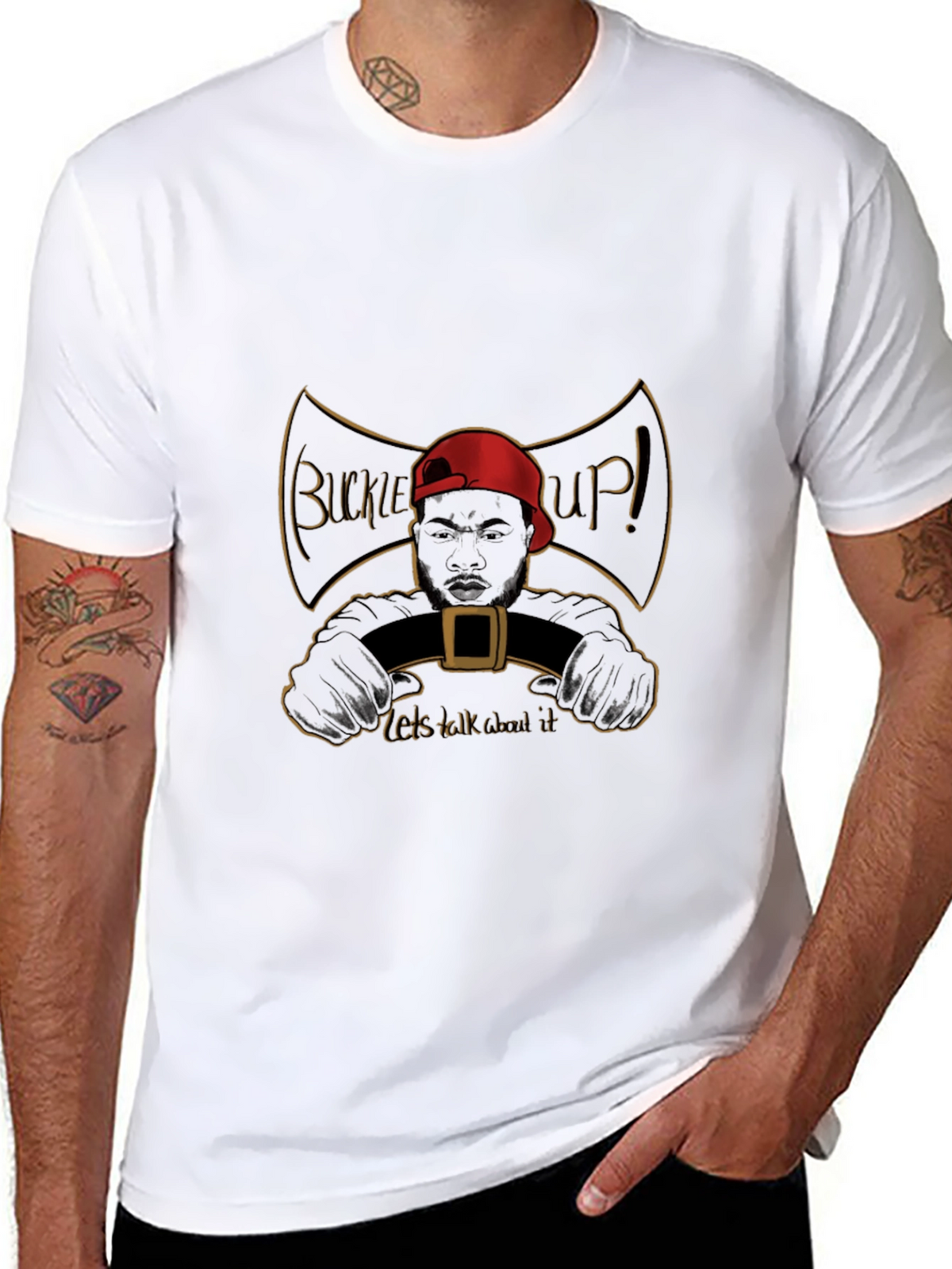 Buckle Up Graphic Tee - Talk About It