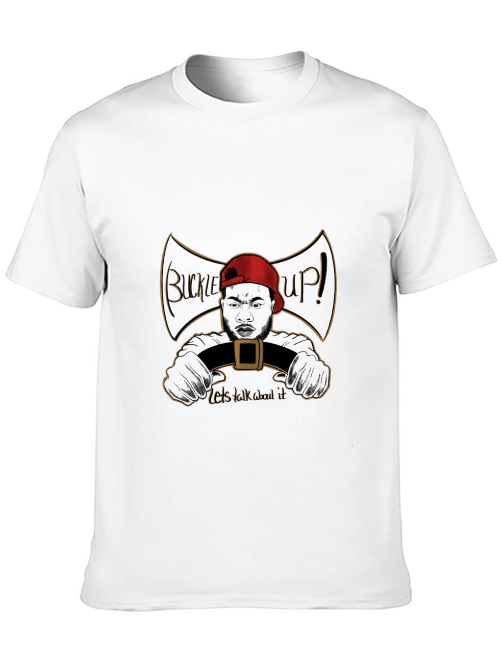 Buckle Up Graphic Tee - Talk About It