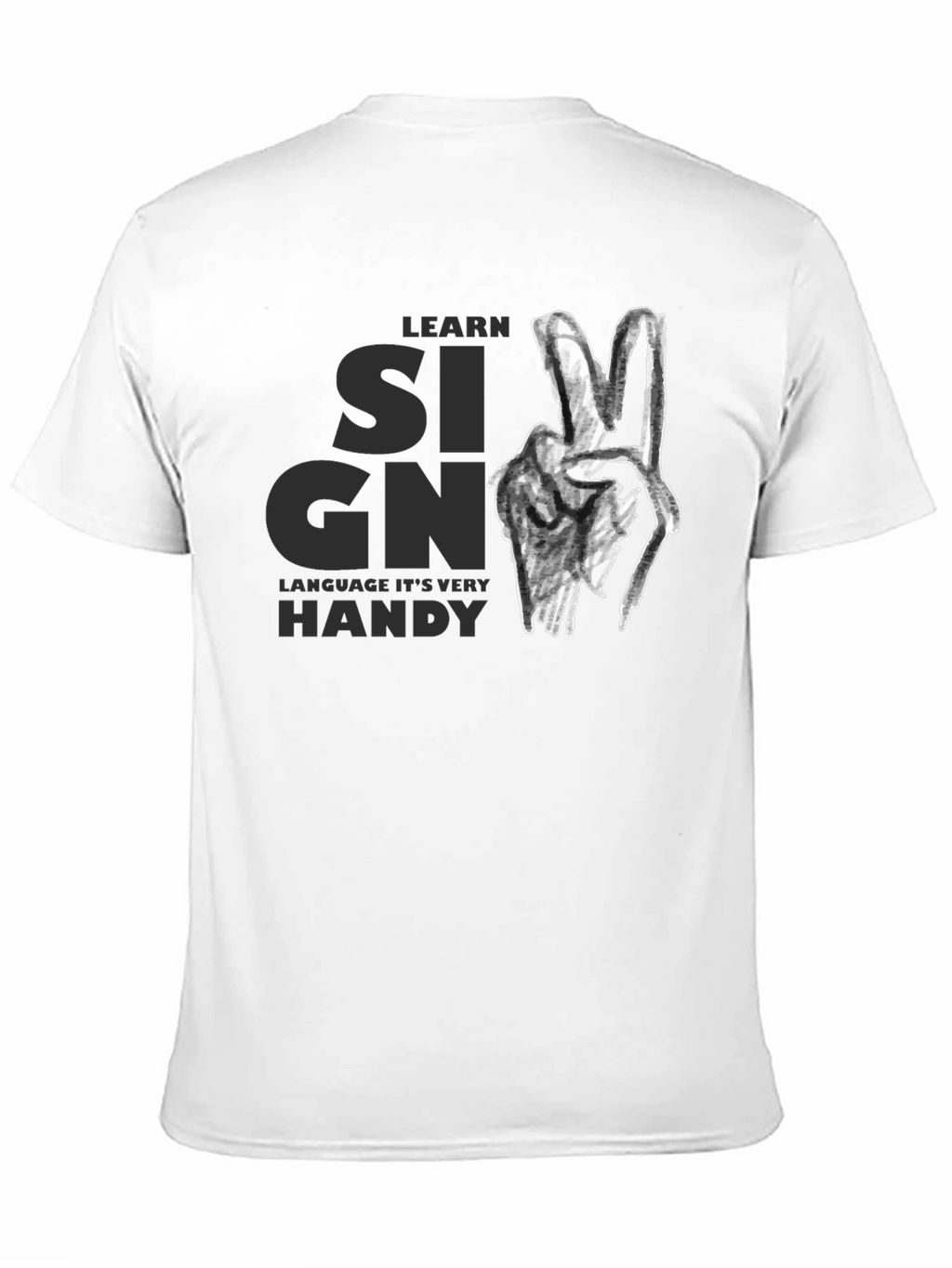 Learn Sign Language Graphic Tee - Black