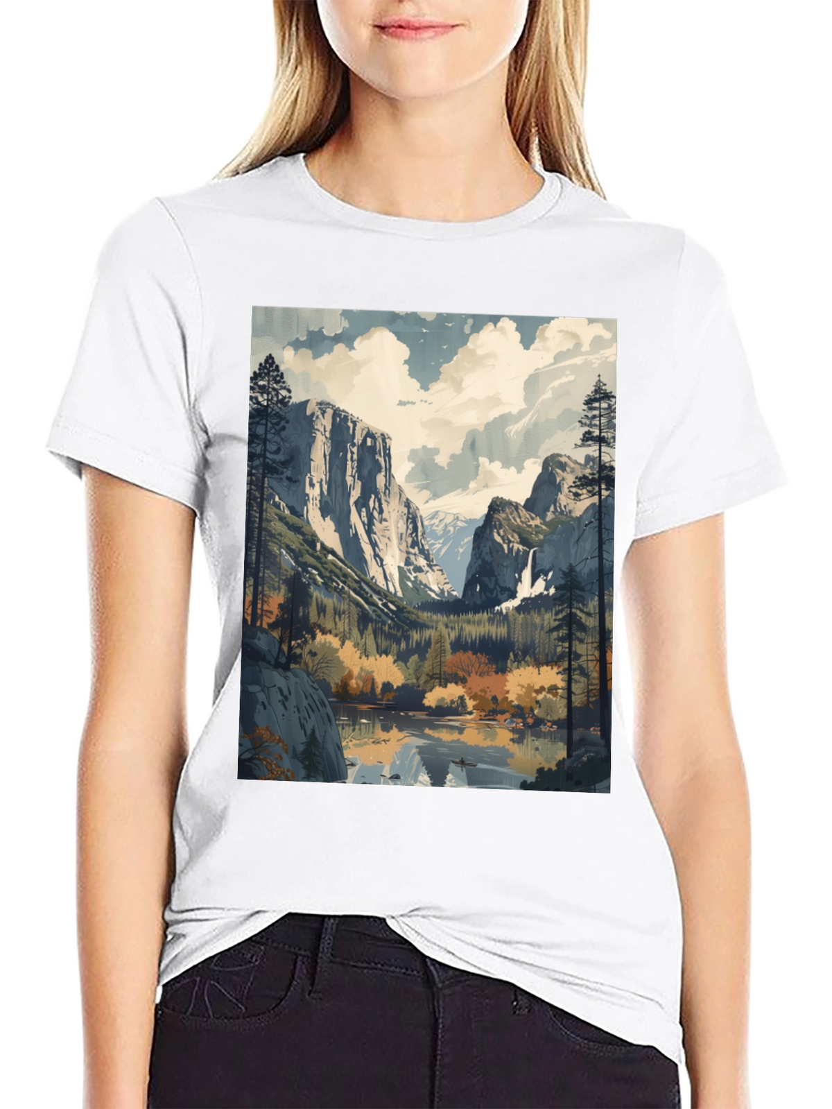 Yosemite Valley Landscape Graphic Tee