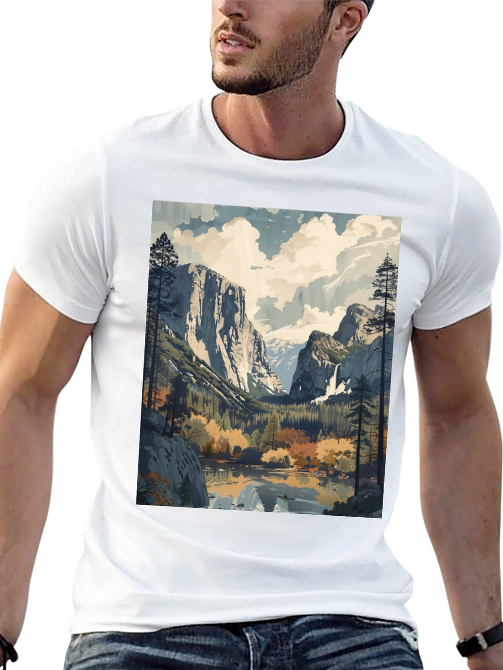 Yosemite Valley Landscape Graphic Tee
