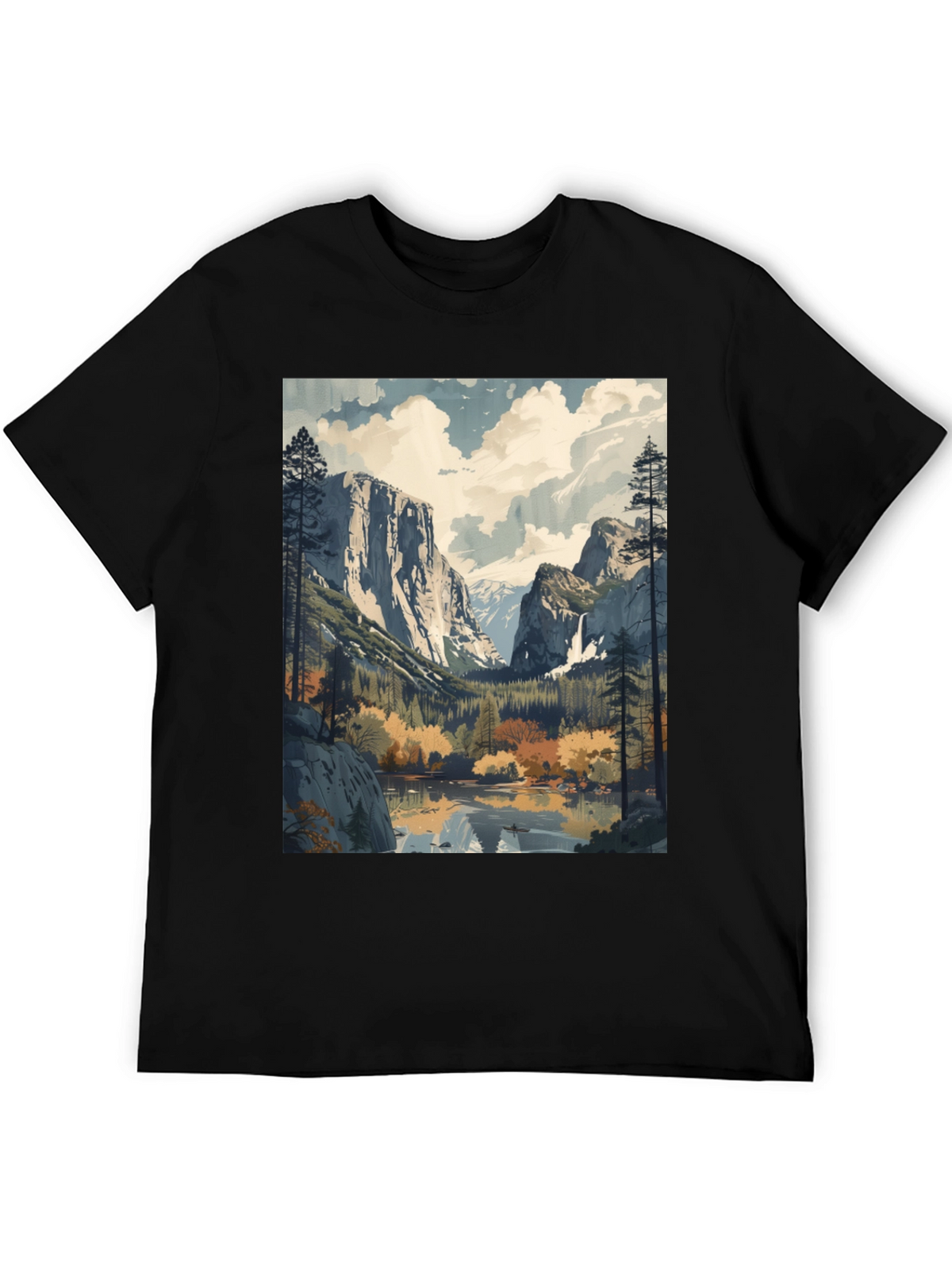 Yosemite Valley Landscape Graphic Tee