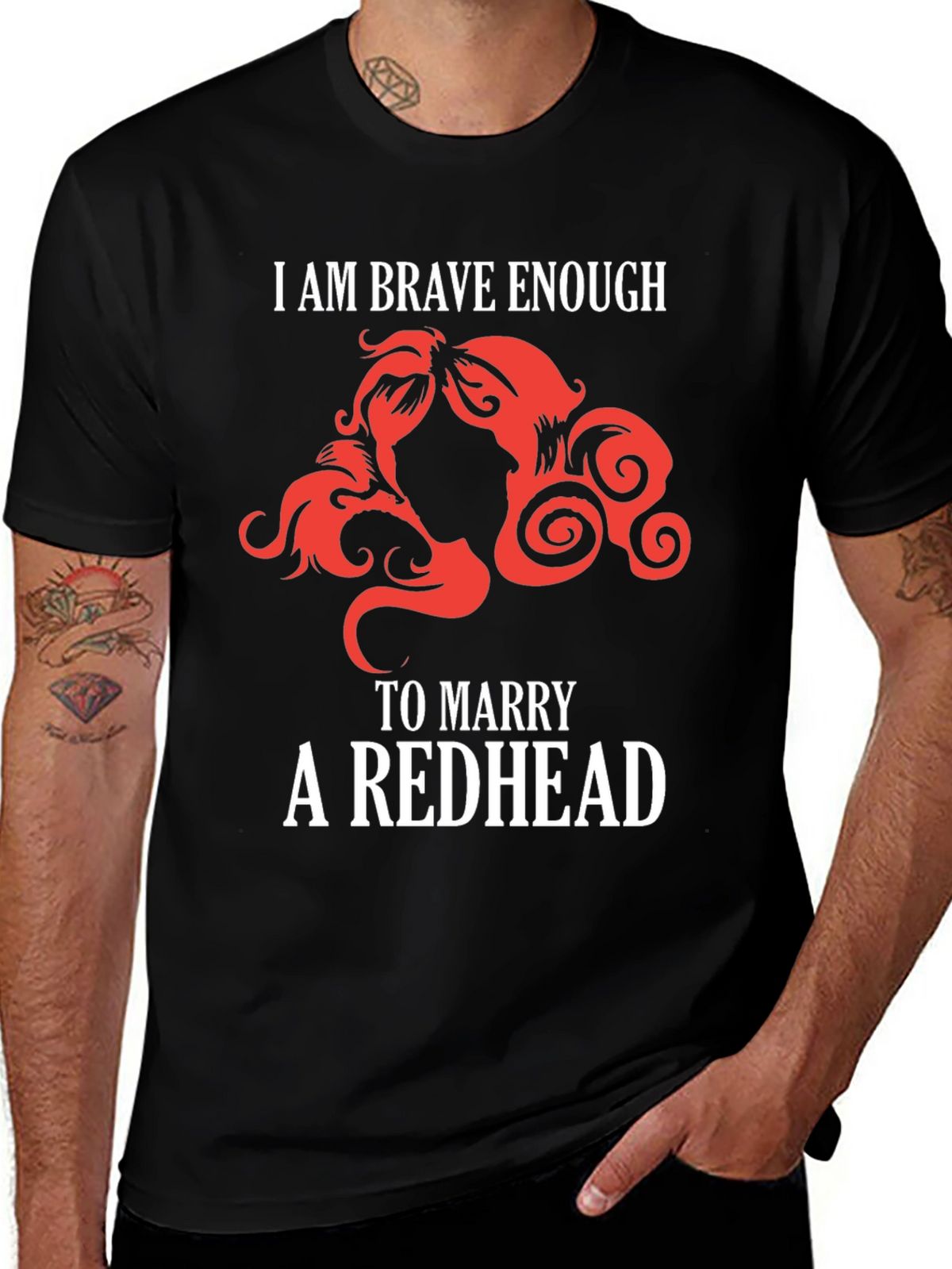 Brave Enough Redhead T-Shirt Funny Red Hair Lover Tee