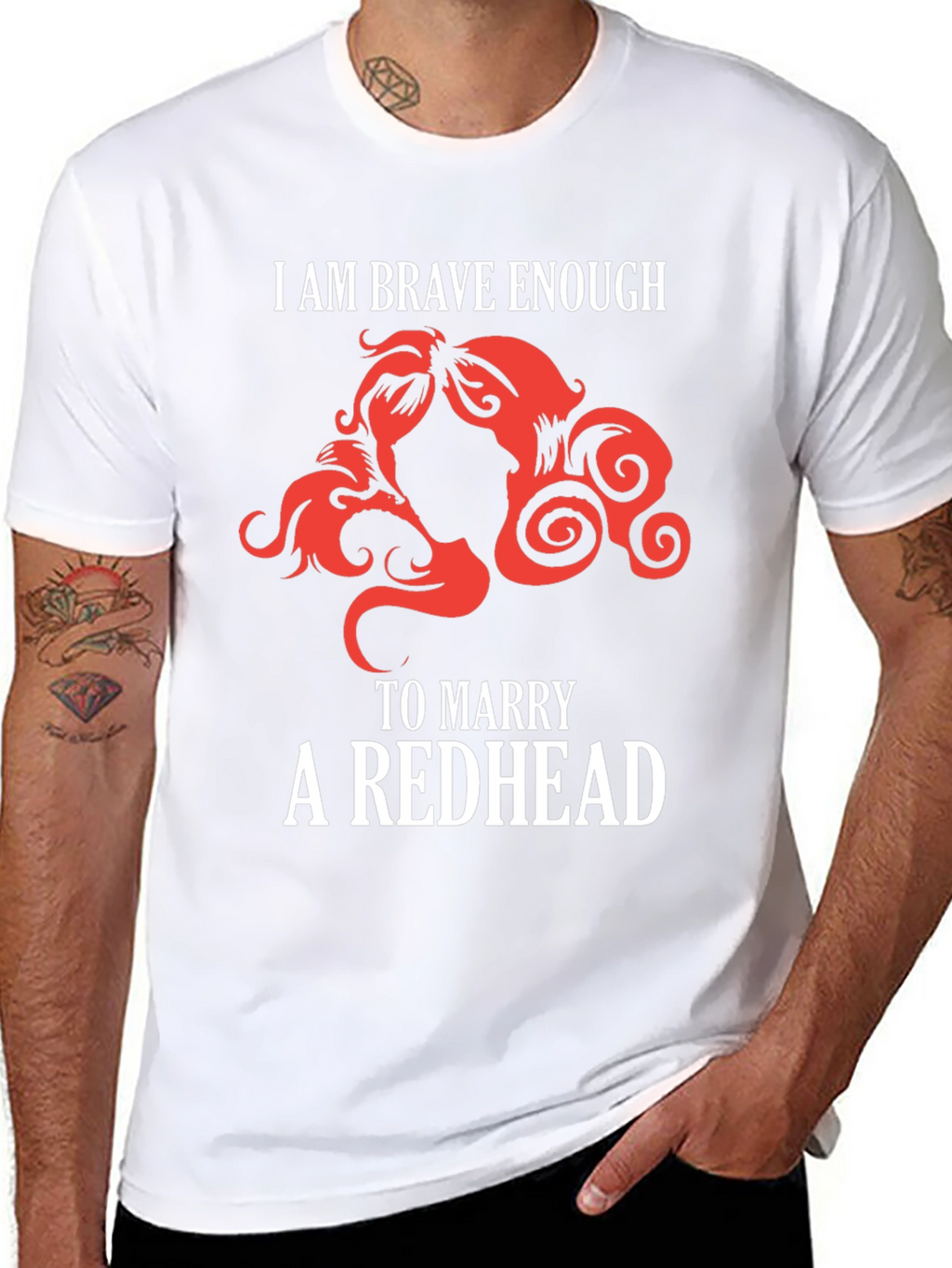Brave Enough Redhead T-Shirt Funny Red Hair Lover Tee