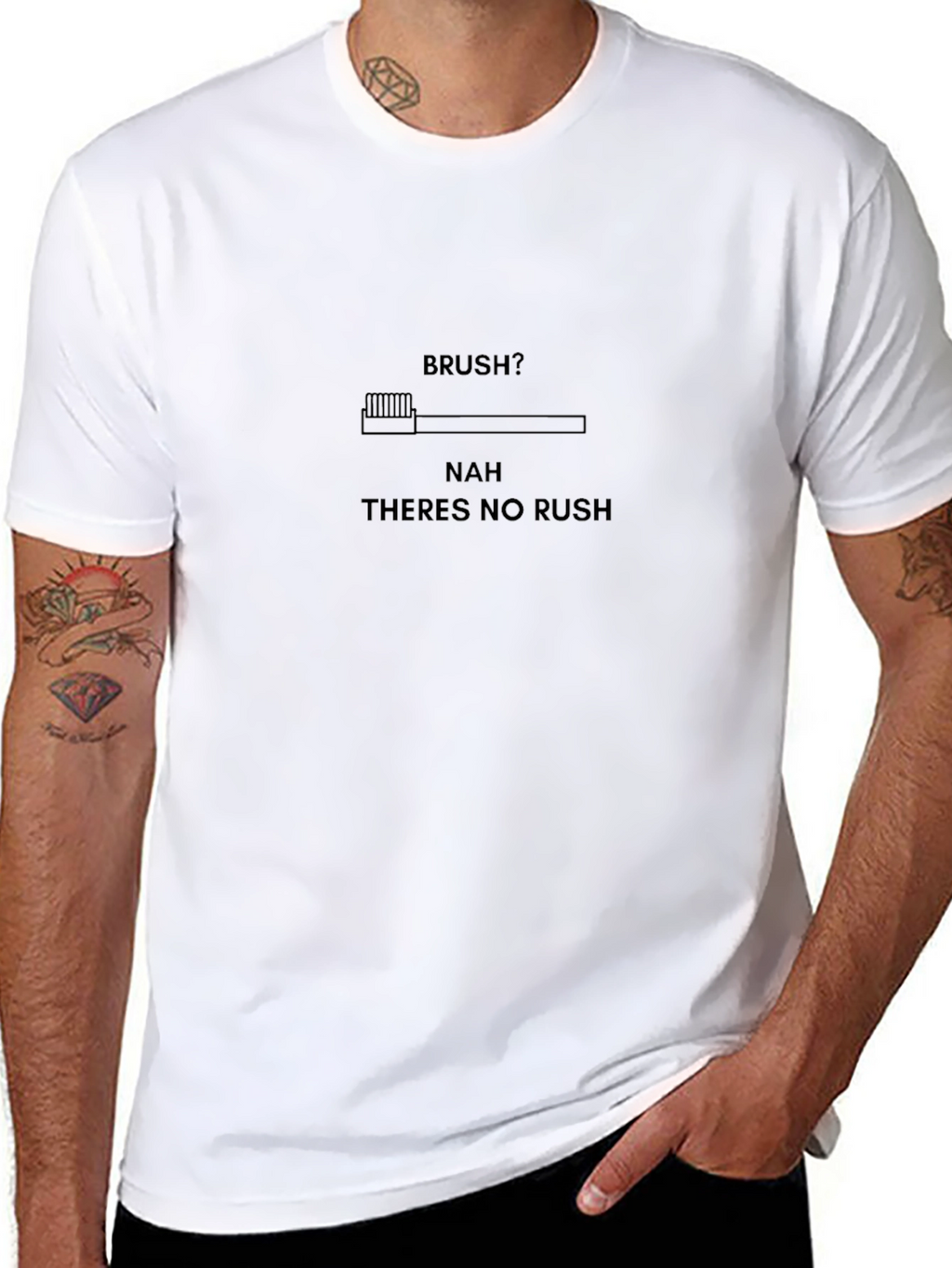 Funny Brush? Nah T-Shirt - Casual Cotton Tee