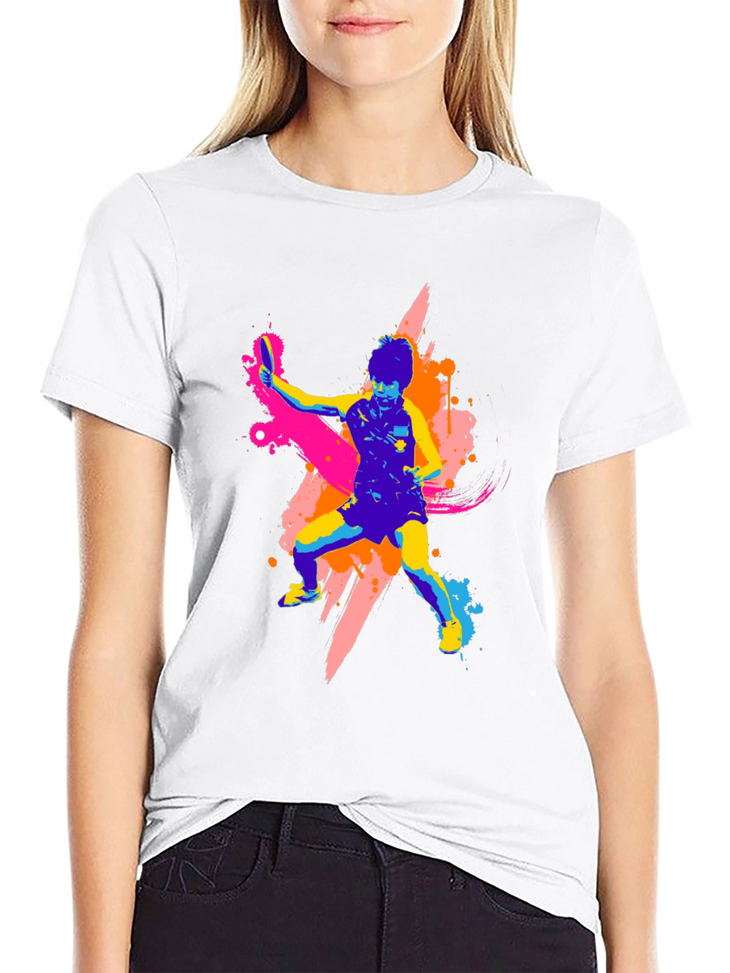 Vibrant Table Tennis Graphic T-Shirt - Bold Design