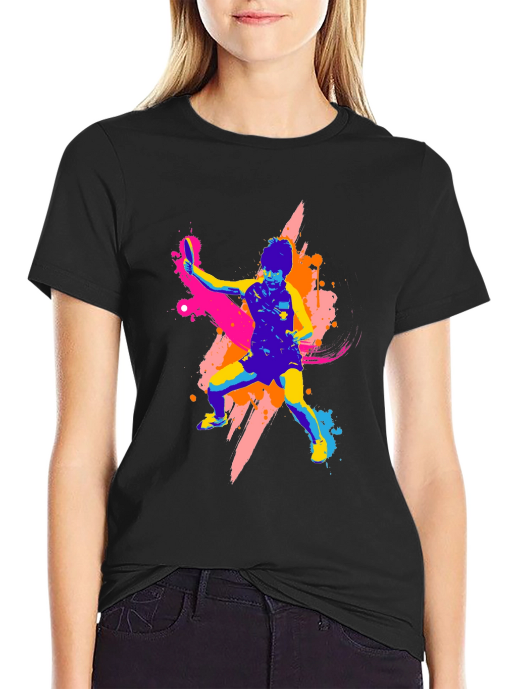 Vibrant Table Tennis Graphic T-Shirt - Bold Design