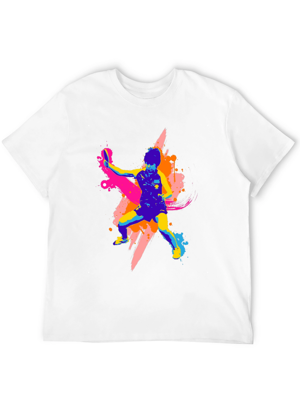 Vibrant Table Tennis Graphic T-Shirt - Bold Design