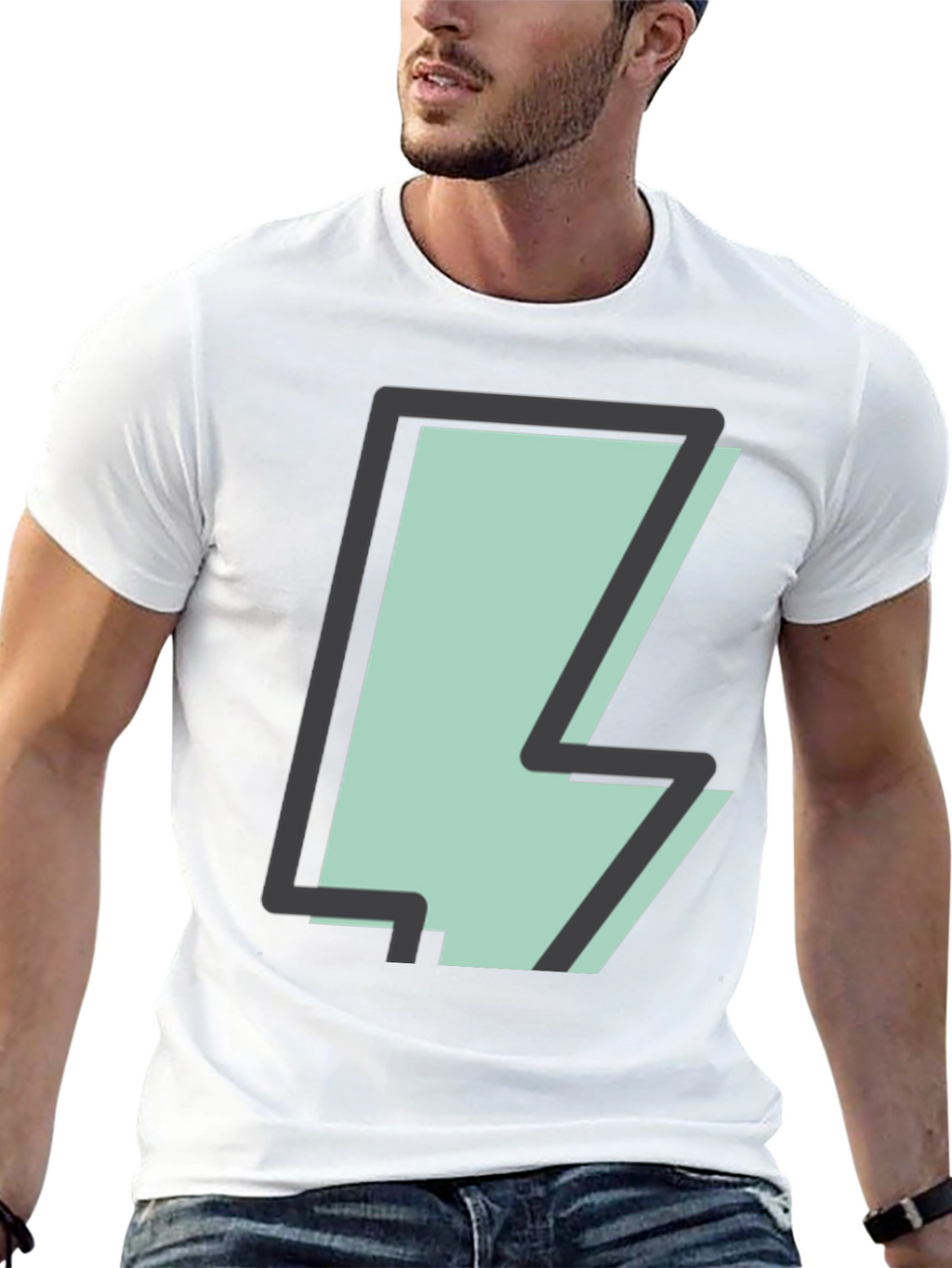 Lightning Bolt Graphic T-Shirt - Cool & Trendy