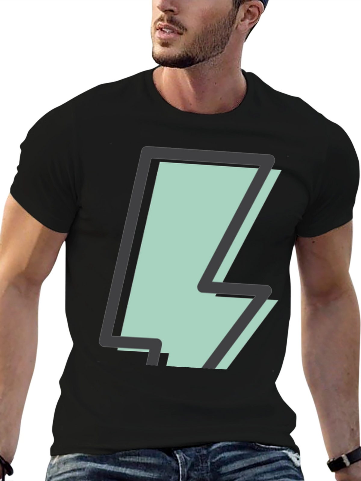 Lightning Bolt Graphic T-Shirt - Cool & Trendy