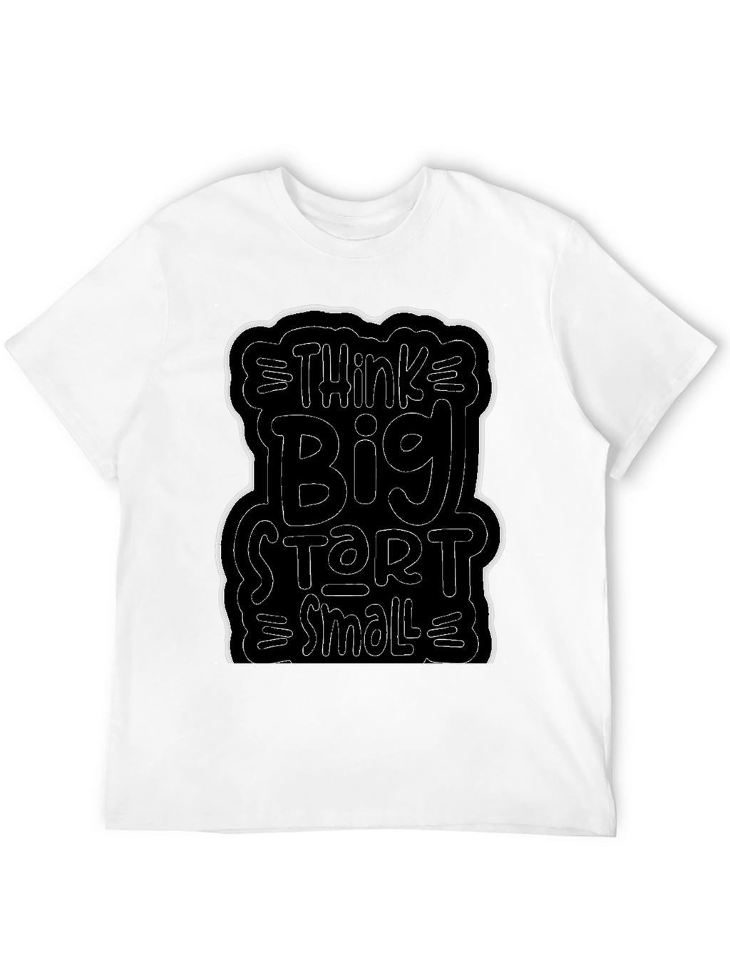Think Big Start Small Black Graphic Tee