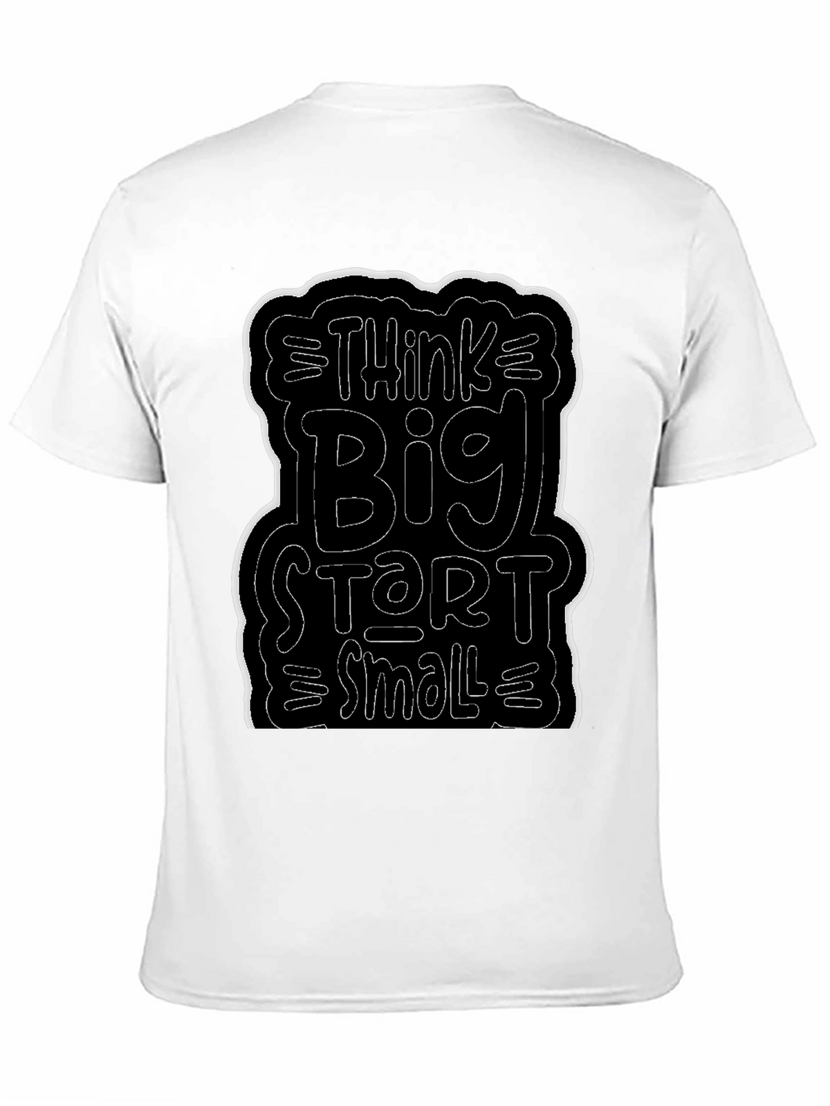 Think Big Start Small Black Graphic Tee