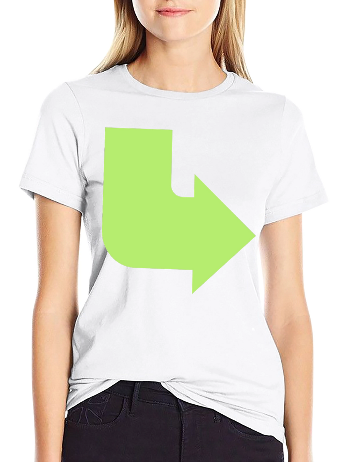 Right Turn Arrow Graphic Tee - Black