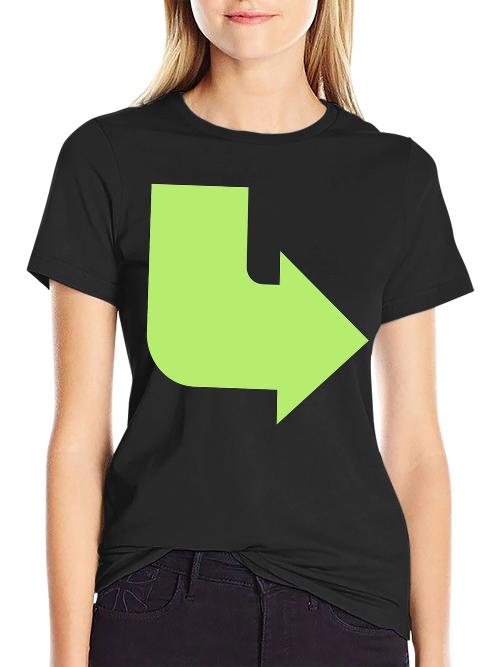 Right Turn Arrow Graphic Tee - Black