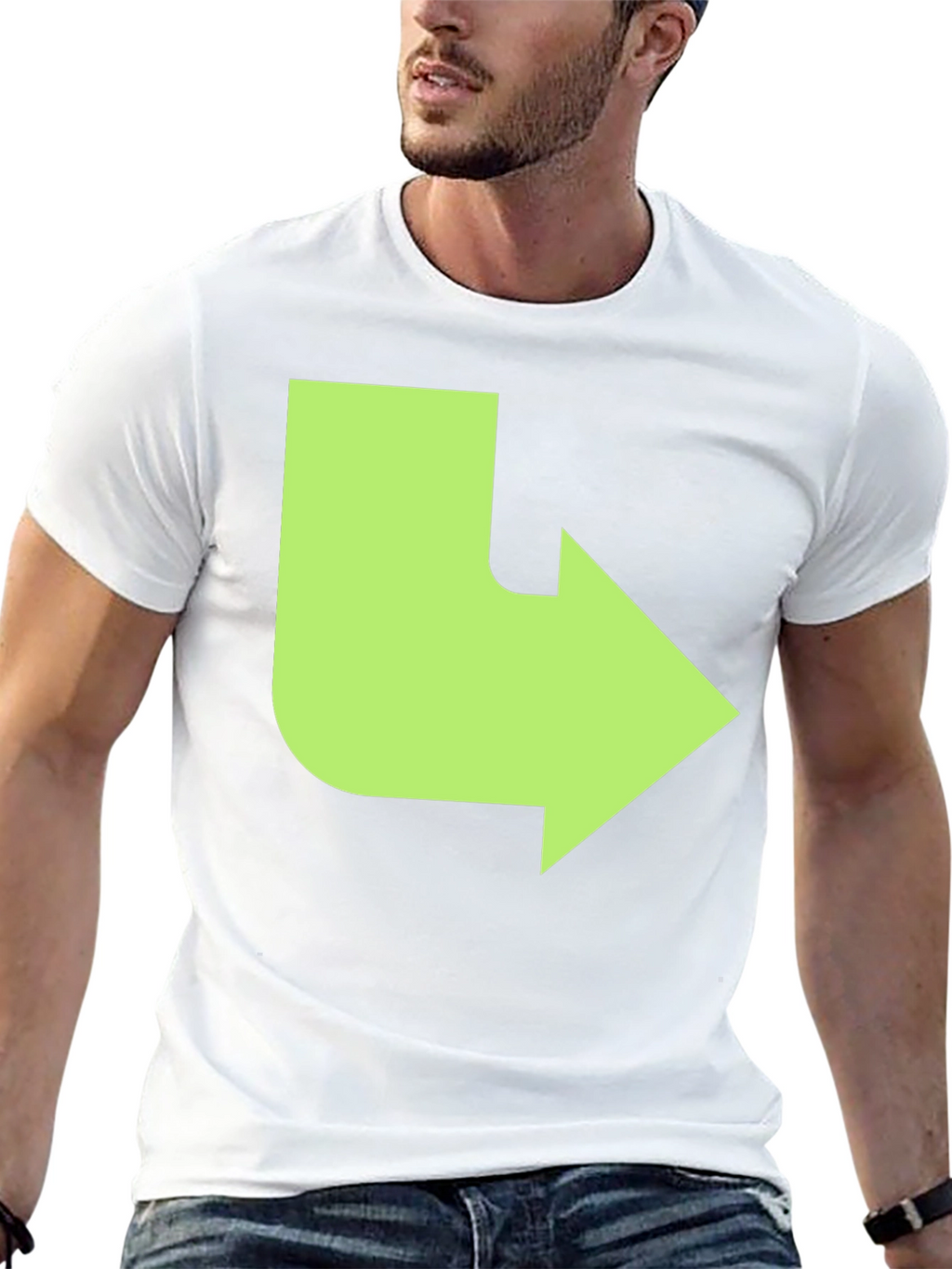 Right Turn Arrow Graphic Tee - Black