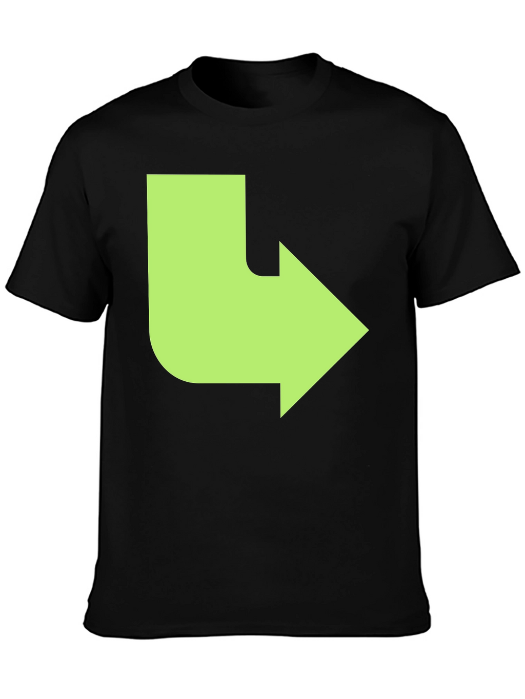 Right Turn Arrow Graphic Tee - Black