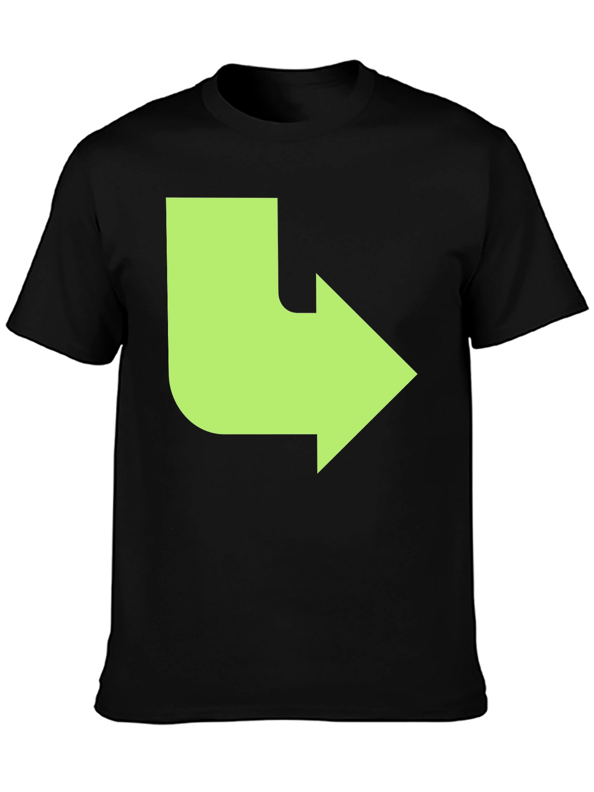 Right Turn Arrow Graphic Tee - Black