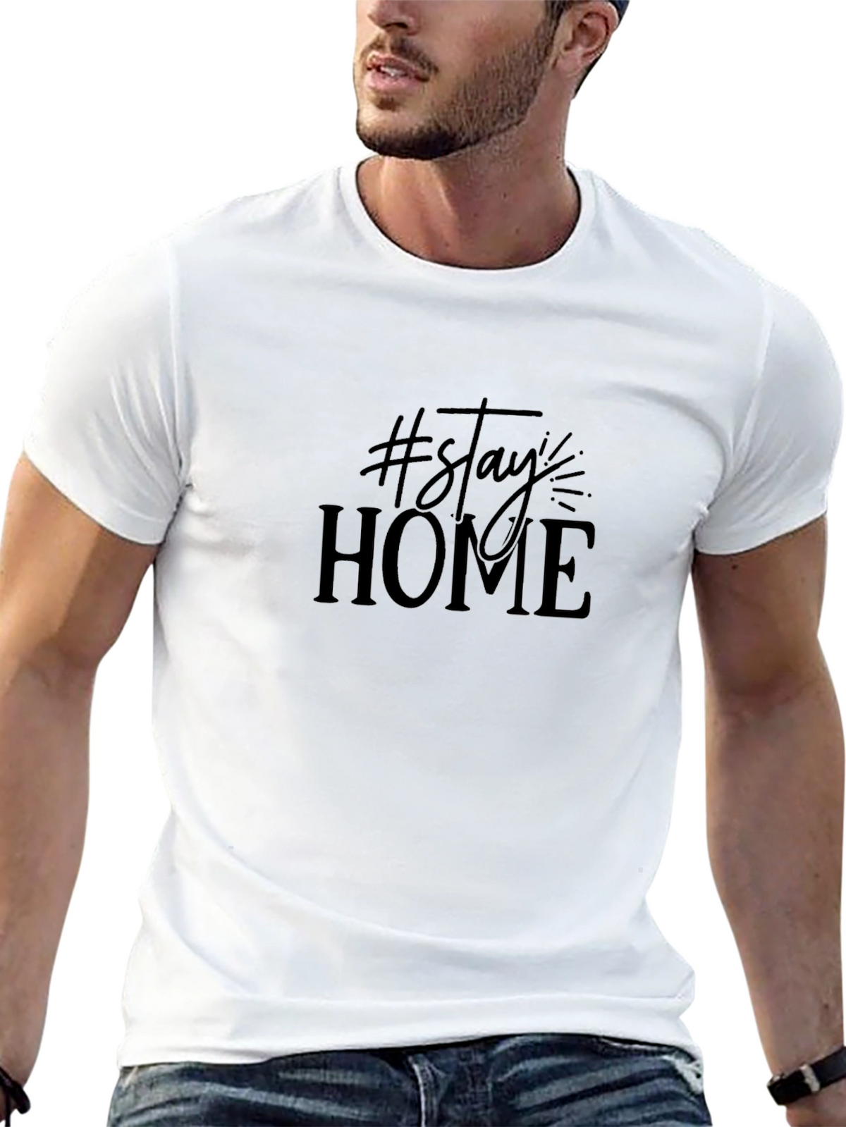Stay Home Graphic Tee - Stylish & Comfy