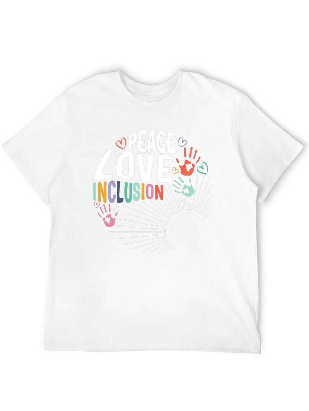 Peace Love Inclusion Graphic T-Shirt