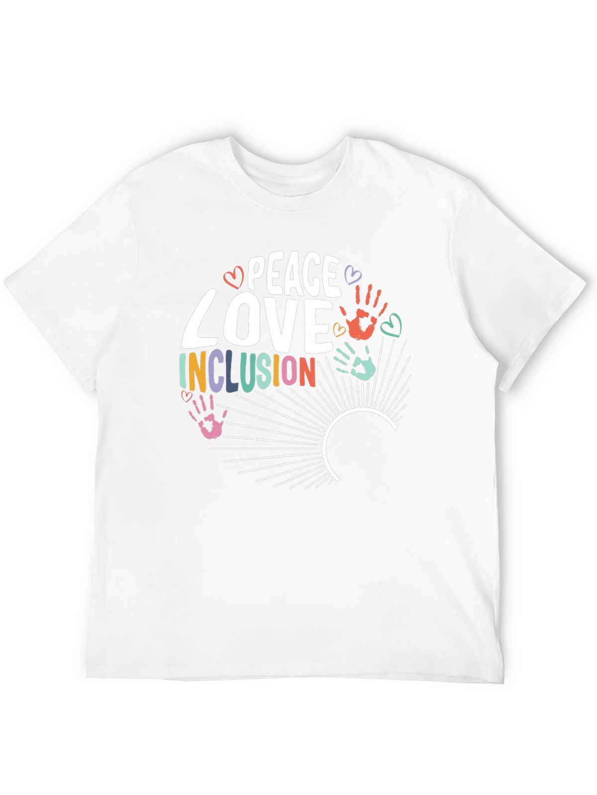 Peace Love Inclusion Graphic T-Shirt