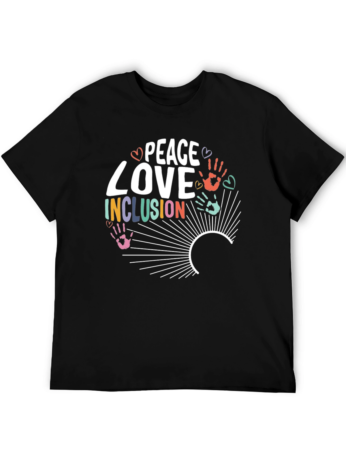 Peace Love Inclusion Graphic T-Shirt