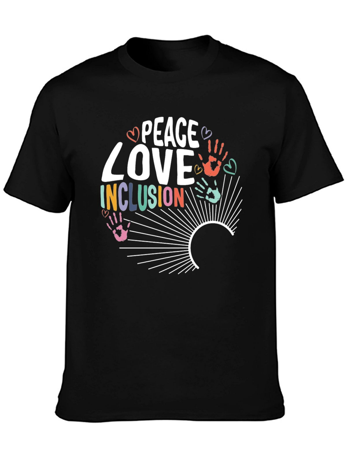 Peace Love Inclusion Graphic T-Shirt