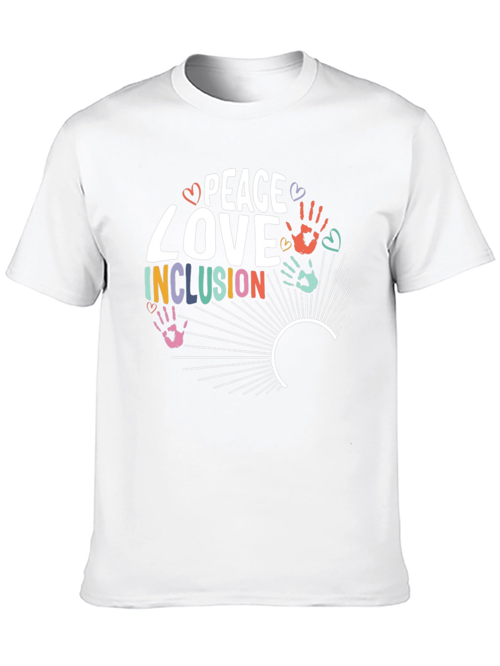 Peace Love Inclusion Graphic T-Shirt