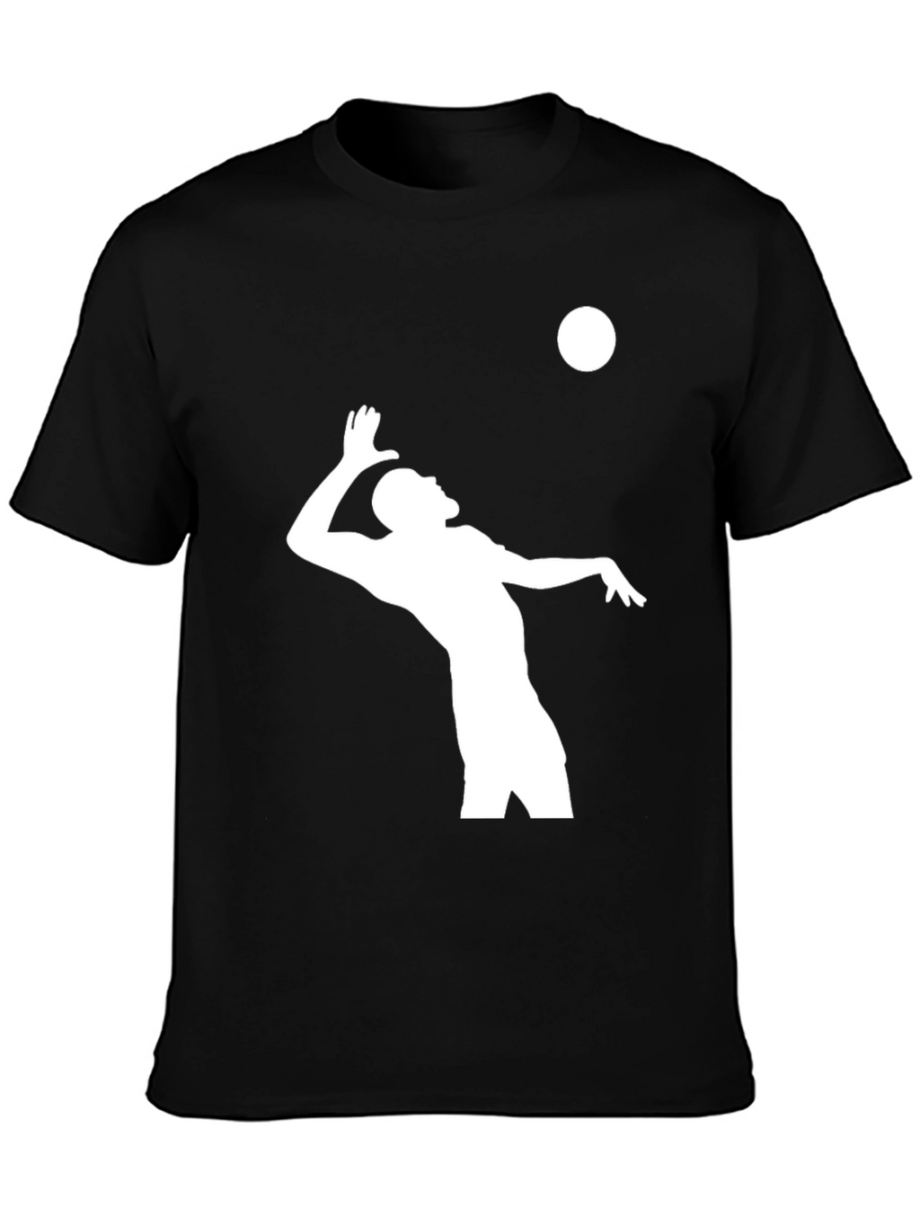 Volleyball Player Graphic T-Shirt - Black